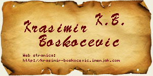Krasimir Boškoćević vizit kartica